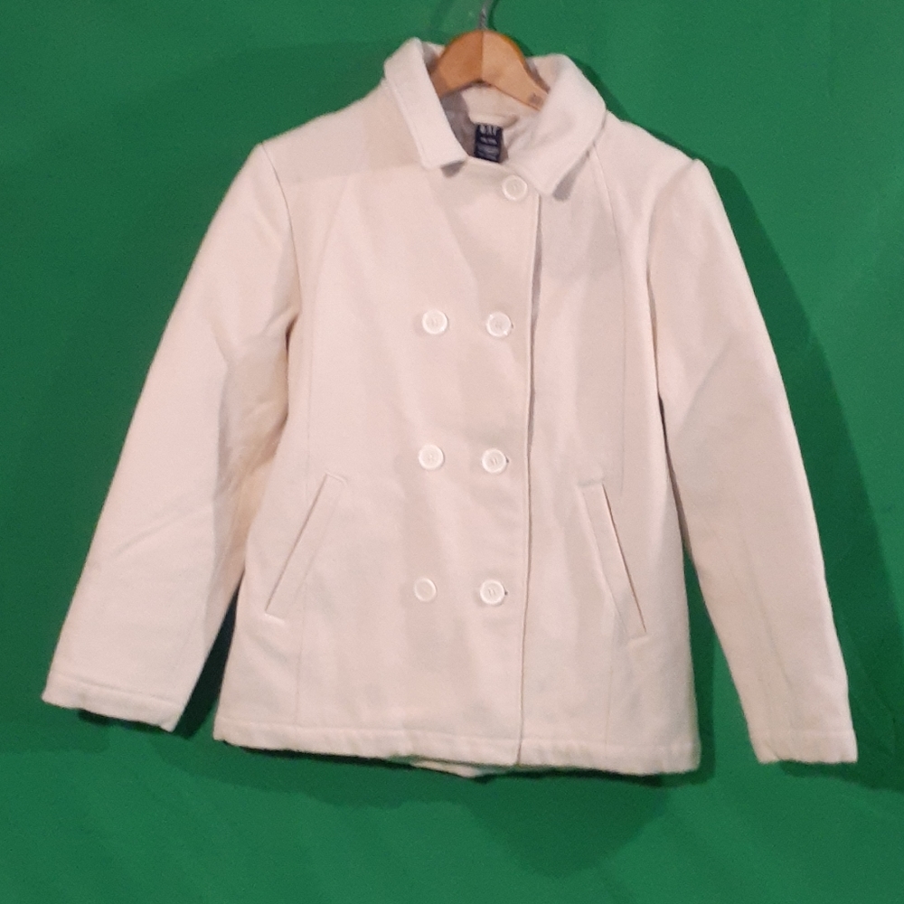 Gap kids xxl cream color wool blend pea coat